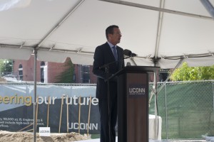 Governor Dannel P. Malloy spoke at the groundbreaking ceremony Wednesday.
