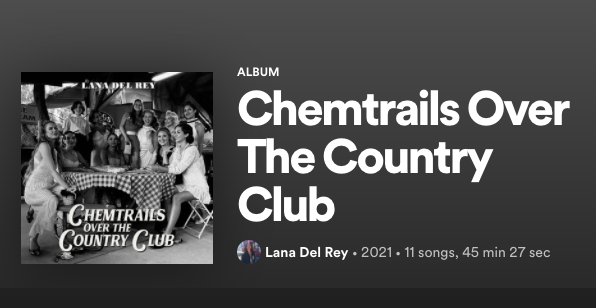 Lana Del Rey CD - Chemtrails Over The Country Club
